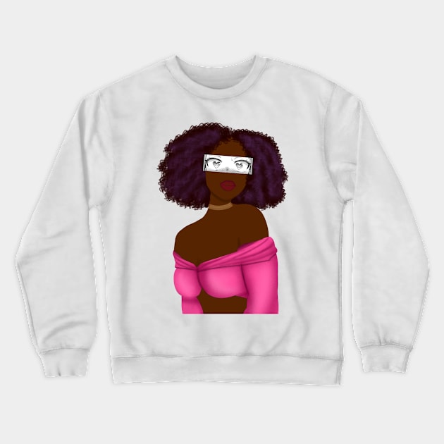 Black girl illustrations Crewneck Sweatshirt by Ahyor